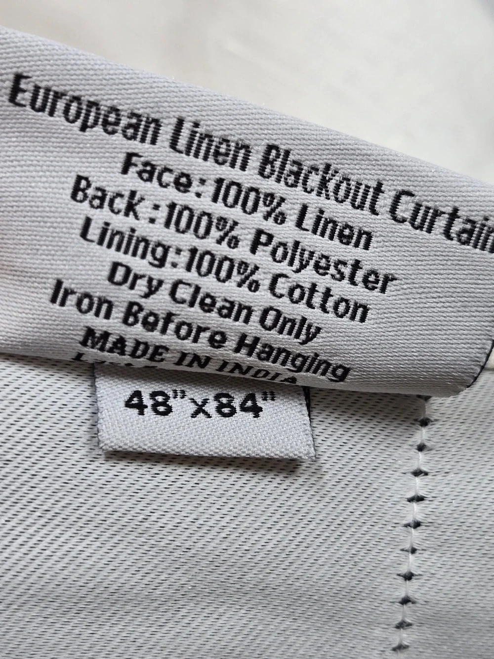 NWOT QUINCE Set Of 2 48x84 European Linen True Blackout Curtains White 9368